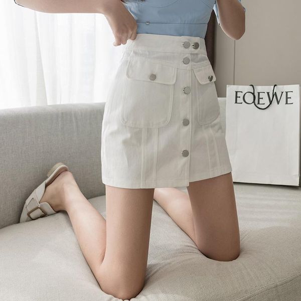 skirts 2021 women korean style summer fashion casual high waist denim a line skirt vintage solid slim button jeans, Black
skirts 2021 women korean style summer fashion casual high waist denim a line skirt vintage solid slim button jeans, Black