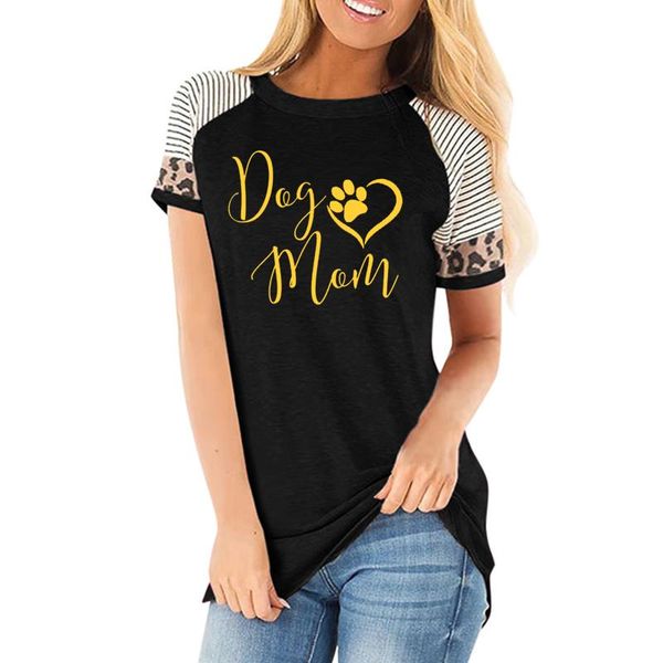 women's t-shirt mom sweet footprints print t shirt women o neck tshirt summer fashion cotton short sleeve striped leopard tee, White
women's t-shirt mom sweet footprints print t shirt women o neck tshirt summer fashion cotton short sleeve striped leopard tee, White