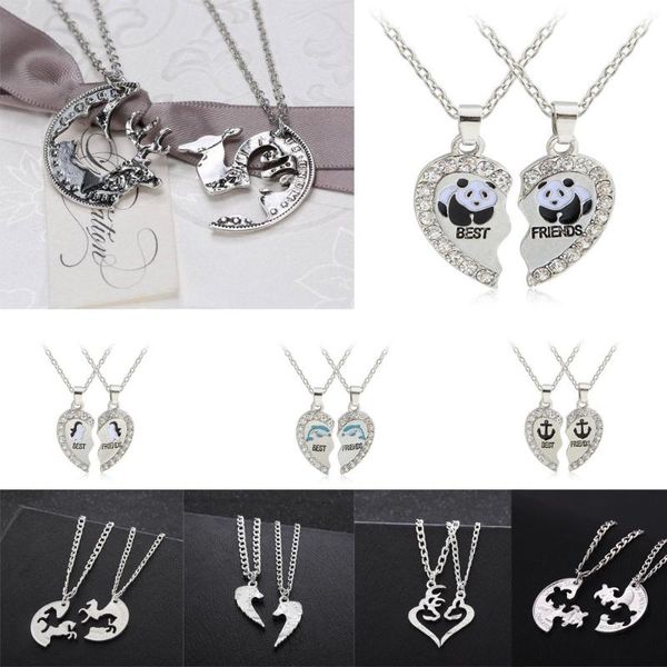 pendant necklaces 2pc running horse deer heart chain necklace anchor panda dolphin friends friendship couples jewelry gifts, Silver
pendant necklaces 2pc running horse deer heart chain necklace anchor panda dolphin friends friendship couples jewelry gifts, Silver