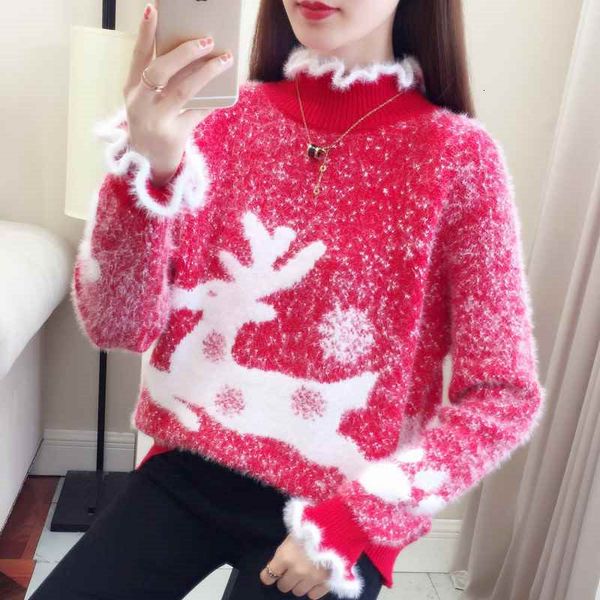 tees elk standard women's ruffle shirt pullover autumn and winter mink imitation cashmere malha f2001 yhgj, White
tees elk standard women's ruffle shirt pullover autumn and winter mink imitation cashmere malha f2001 yhgj, White