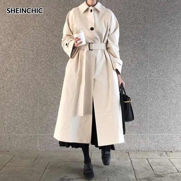 women's trench coats vintage 2021 autumn winter women elegant single breasted white black loose x-long coat casual female long, Tan;black
women's trench coats vintage 2021 autumn winter women elegant single breasted white black loose x-long coat casual female long, Tan;black