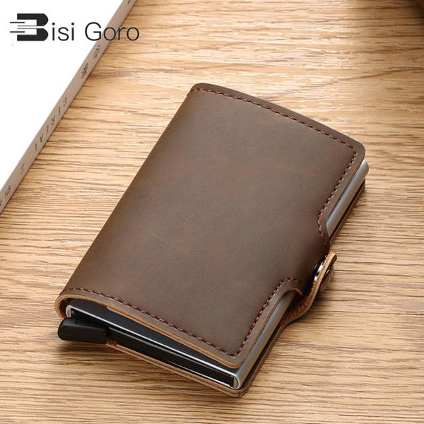 card holders bisi goro 2021 case women and men pu leather holder rfid wallets hasp vintage business id single box, Brown;gray
card holders bisi goro 2021 case women and men pu leather holder rfid wallets hasp vintage business id single box, Brown;gray