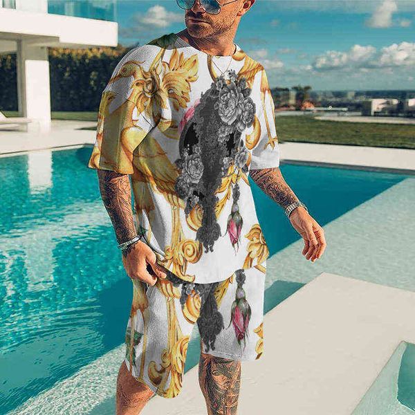 men/women 3d exquisite color printing t-shirt+shorts sets general sweatshirts men's casual fit oversized loose o-neck tracksuit, Gray
men/women 3d exquisite color printing t-shirt+shorts sets general sweatshirts men's casual fit oversized loose o-neck tracksuit, Gray