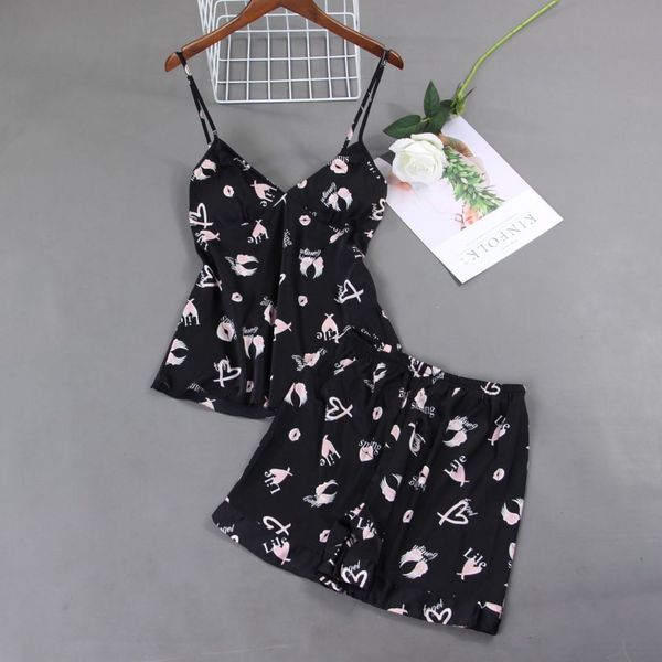 2021 women pajamas sets with shorts satin flower print summer pyjama nightsuits pajamas for women with chest pad, Black;red
2021 women pajamas sets with shorts satin flower print summer pyjama nightsuits pajamas for women with chest pad, Black;red