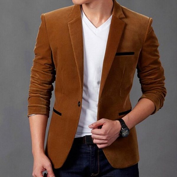 men's jackets spring autumn casual jacket smart coats for men suit slim fit corduroy male, Black;brown
men's jackets spring autumn casual jacket smart coats for men suit slim fit corduroy male, Black;brown