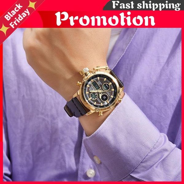 wristwatches gold black dual display watch male analog digital sports watches drop, Slivery;brown
wristwatches gold black dual display watch male analog digital sports watches drop, Slivery;brown