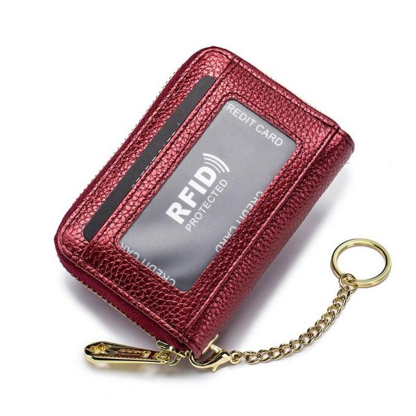 card holders pu leather wallet rfid zipper pocket coin purse case pouch holder a69c, Brown;gray
card holders pu leather wallet rfid zipper pocket coin purse case pouch holder a69c, Brown;gray