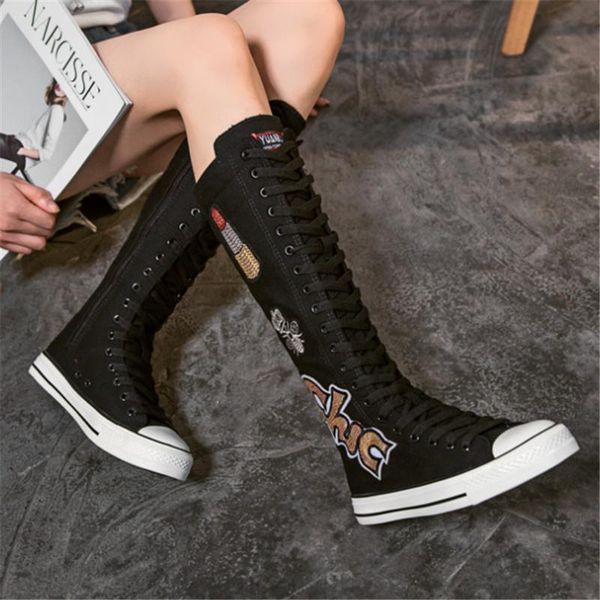 boots spring autumn women's breathable canvas platform long slim black white lace-up zipper knee-high riding
boots spring autumn women's breathable canvas platform long slim black white lace-up zipper knee-high riding