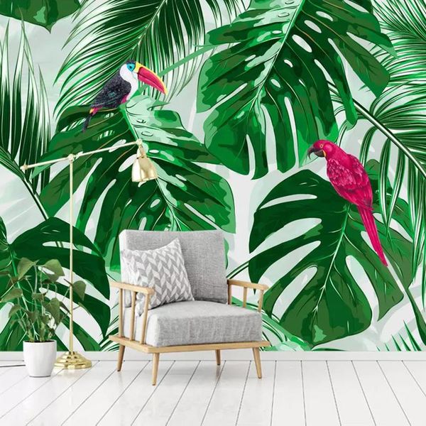 wallpapers drop custom po mural wallpaper hand painted green leaves parrot pastoral style background wall decor painting
wallpapers drop custom po mural wallpaper hand painted green leaves parrot pastoral style background wall decor painting