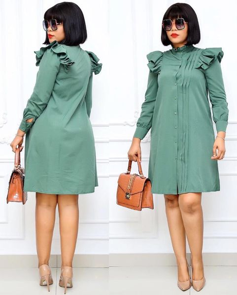 ethnic clothing 2021 summer elegent african women solid color long sleeve plus size shirt dress european dresses for, Red
ethnic clothing 2021 summer elegent african women solid color long sleeve plus size shirt dress european dresses for, Red