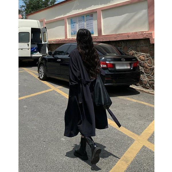 women's trench coats simple commuter windbreaker 2021 korean fried street small medium long autumn coat wear, Tan;black
women's trench coats simple commuter windbreaker 2021 korean fried street small medium long autumn coat wear, Tan;black