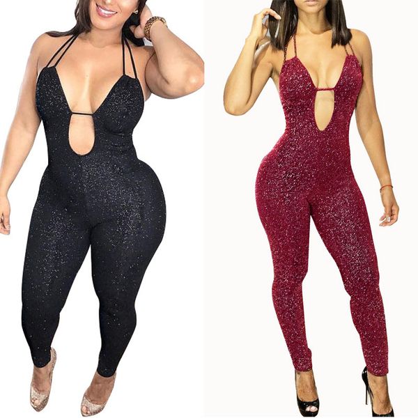 halter open back black glitter jumpsuit women rompers autumn sleeveless party club wear backless bodycon jumpsuit catsuit, Black;white
halter open back black glitter jumpsuit women rompers autumn sleeveless party club wear backless bodycon jumpsuit catsuit, Black;white