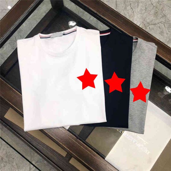 european station fashion brand mengjia t-shirt small badge embroidered short sleeve t-shirt casual half round neck, White;black
european station fashion brand mengjia t-shirt small badge embroidered short sleeve t-shirt casual half round neck, White;black
