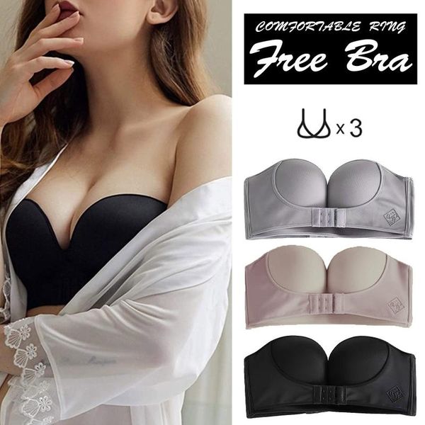 bras 3pcs push up ladiesthick paddded non-slip underwear women's front closure extra-elastic strapless adjustment, Red;black
bras 3pcs push up ladiesthick paddded non-slip underwear women's front closure extra-elastic strapless adjustment, Red;black