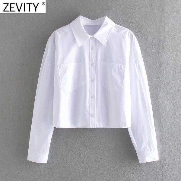 zevity women fashion double pockets patch casual smock blouse office lady breasted short shirts chic business blusas ls9036 210603, White
zevity women fashion double pockets patch casual smock blouse office lady breasted short shirts chic business blusas ls9036 210603, White
