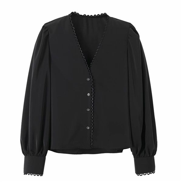 streetwear women chiffon shirts fashion ladies v-neck solid black elegant female chic button loose blouses 210430, White
streetwear women chiffon shirts fashion ladies v-neck solid black elegant female chic button loose blouses 210430, White