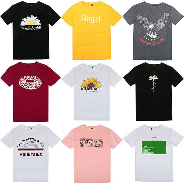 summer t shirt round ne women's printing short sleeve leisure trend 2021 wear, White
summer t shirt round ne women's printing short sleeve leisure trend 2021 wear, White