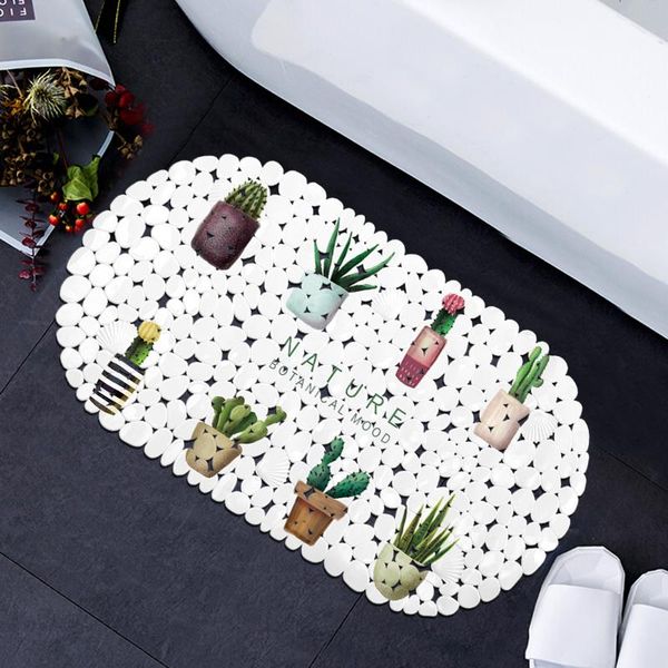 bath mats pvc shower mat nonslip floor succulents anti-slip bathroom