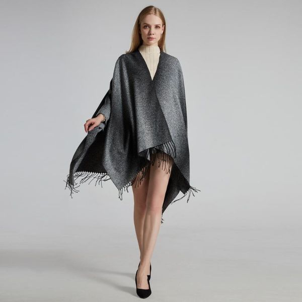 scarves gradient tassel dual-use double-sided shawl cloak womens casual flower scarf poncho cape blanket wrap coat, Blue;gray
scarves gradient tassel dual-use double-sided shawl cloak womens casual flower scarf poncho cape blanket wrap coat, Blue;gray