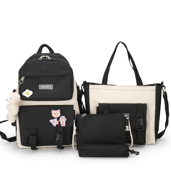 backpack 4 pcs set harajuku women lapcanvas school bags for teenage girls kawaii college student kids book bag rucksack
backpack 4 pcs set harajuku women lapcanvas school bags for teenage girls kawaii college student kids book bag rucksack