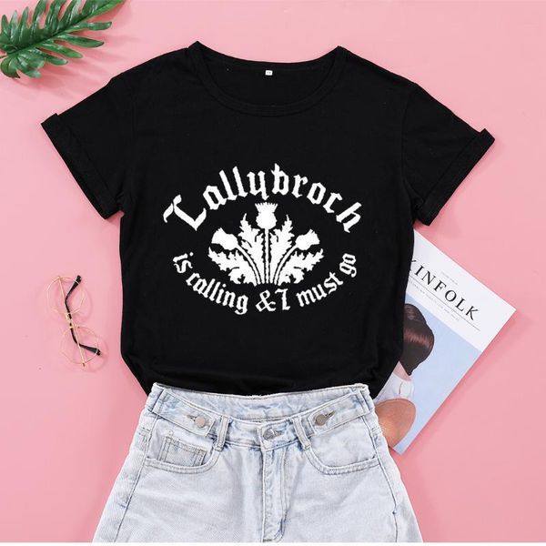 women's t-shirt lallybroch is calling and i must go letter short sleeve tees 100% cotton plus size women tshirt fashion o neck casual s, White
women's t-shirt lallybroch is calling and i must go letter short sleeve tees 100% cotton plus size women tshirt fashion o neck casual s, White