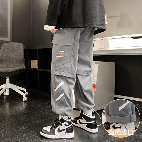 cargo pants overalls male tide ins wind summer sports casual loose trousers of the spring and autumn men's, Black
cargo pants overalls male tide ins wind summer sports casual loose trousers of the spring and autumn men's, Black