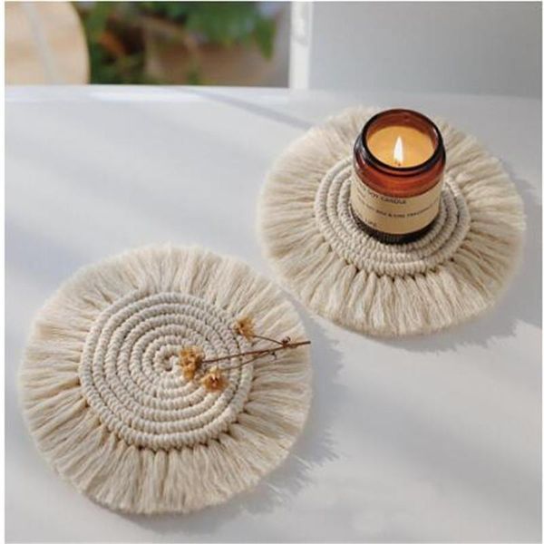 mats & pads cotton braid bohemia style handmade macrame cup cushion heat insulation table mat tear resistant coasters
mats & pads cotton braid bohemia style handmade macrame cup cushion heat insulation table mat tear resistant coasters