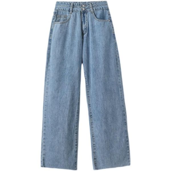 women's jeans high waist women casual wide-leg pants summer thin pocket loose drape straight-leg lady light blue trousers
women's jeans high waist women casual wide-leg pants summer thin pocket loose drape straight-leg lady light blue trousers