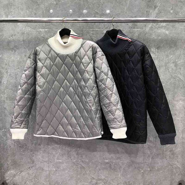 downs fashion tb thom brand cotton clothes men pullover jacket loose diamond lattice stand collar thick winter casual coat, Black
downs fashion tb thom brand cotton clothes men pullover jacket loose diamond lattice stand collar thick winter casual coat, Black