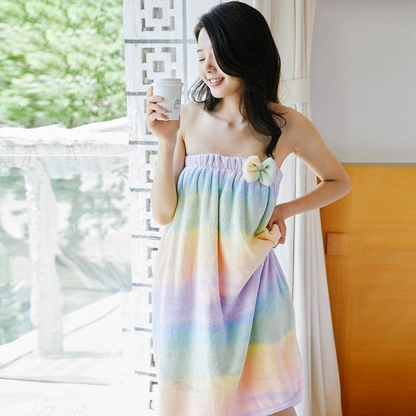 towel wearable bathrobe with elastic band large microfiber rainbow absorbent quick-dry skin-friendly women beach towels
towel wearable bathrobe with elastic band large microfiber rainbow absorbent quick-dry skin-friendly women beach towels