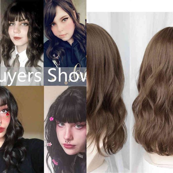 hair synthetic wigs cosplay shangke synthetic wigs for women daily cosplay long water wave lolita with bangs cold brown heat resistant hair, Black
hair synthetic wigs cosplay shangke synthetic wigs for women daily cosplay long water wave lolita with bangs cold brown heat resistant hair, Black