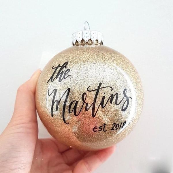party decoration gold glitter bauble balls custom christmas ornament calligraphy established gift personalized lywed for decor
party decoration gold glitter bauble balls custom christmas ornament calligraphy established gift personalized lywed for decor