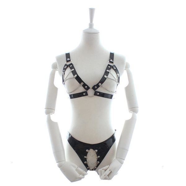 three-point underwear, fun supplies, iron chain, leather clothes, women's appliances, Black;white
three-point underwear, fun supplies, iron chain, leather clothes, women's appliances, Black;white