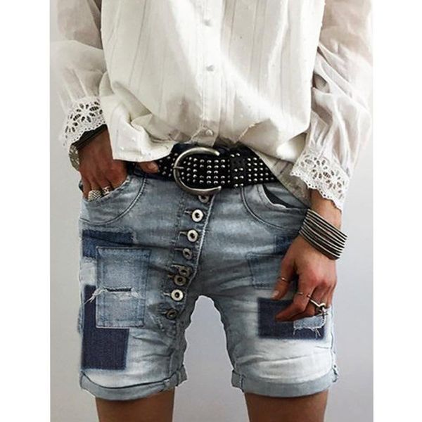 women's jeans wepbel women shorts denim washed patch button high waist fashion casual vintage, Blue
women's jeans wepbel women shorts denim washed patch button high waist fashion casual vintage, Blue