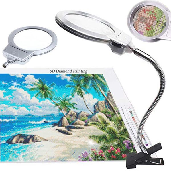diamond painting 5d diy led light magnifying for tools accessories 2.5x & 5x magnifier lamp with clip
diamond painting 5d diy led light magnifying for tools accessories 2.5x & 5x magnifier lamp with clip