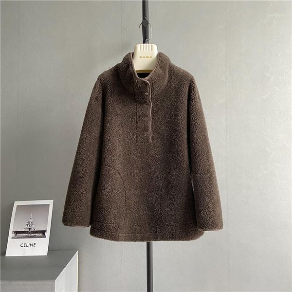 women's fur & faux real coat 100% wool women winter clothes keep warm fashion jacket 2021, Black
women's fur & faux real coat 100% wool women winter clothes keep warm fashion jacket 2021, Black
