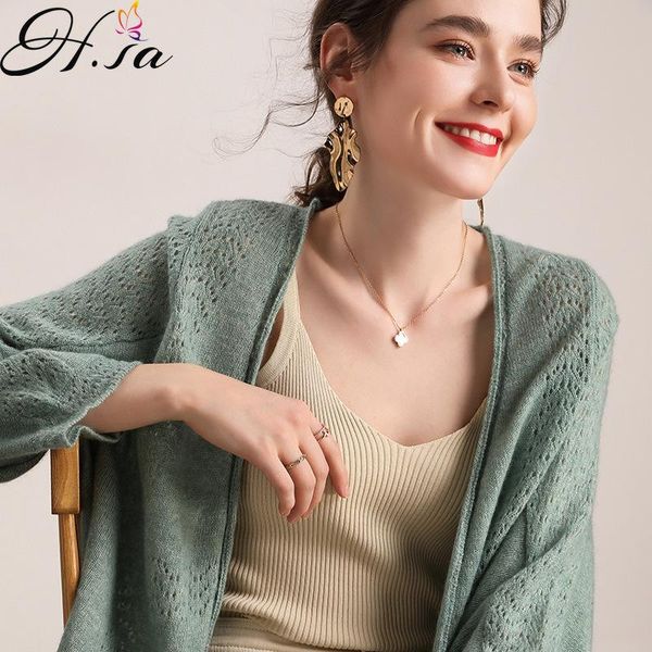 women's knits & tees hsa 2021 spring and summer outerwear cardigan hollow-out short coat office loose thin sweater, White
women's knits & tees hsa 2021 spring and summer outerwear cardigan hollow-out short coat office loose thin sweater, White