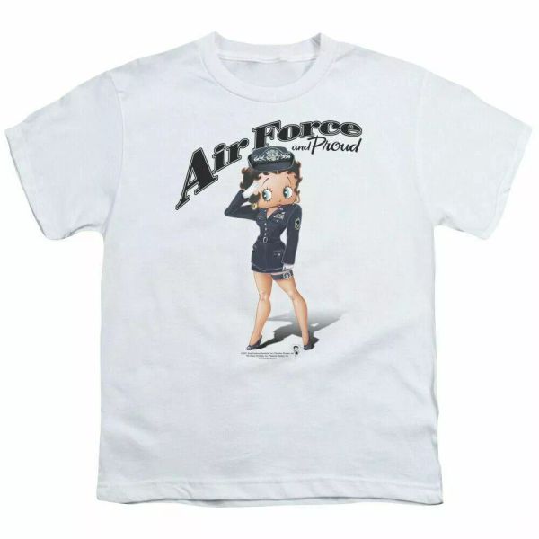 Betty Boop Air Force Boop Kids Youth T Shirt Licensed Classic Cartoon Tee White, White;black
Betty Boop Air Force Boop Kids Youth T Shirt Licensed Classic Cartoon Tee White, White;black