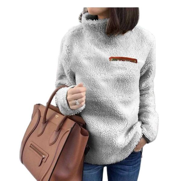 women's sweaters cashmere sweater women winter warm fleece turtleneck pullover front zipper mohair sheer sherpa casual, White;black
women's sweaters cashmere sweater women winter warm fleece turtleneck pullover front zipper mohair sheer sherpa casual, White;black