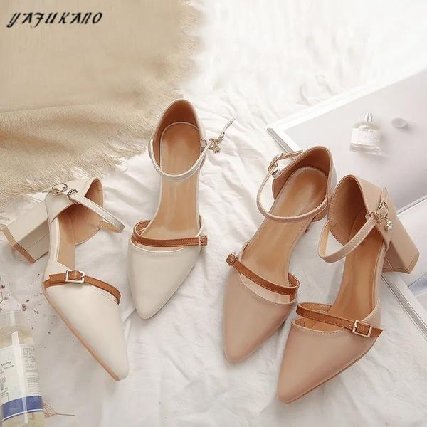 dress shoes fashion 6 cm mid-heel high heels mixed colors mid hollow pointed toe ladies work square heel one word buckle single, Black
dress shoes fashion 6 cm mid-heel high heels mixed colors mid hollow pointed toe ladies work square heel one word buckle single, Black