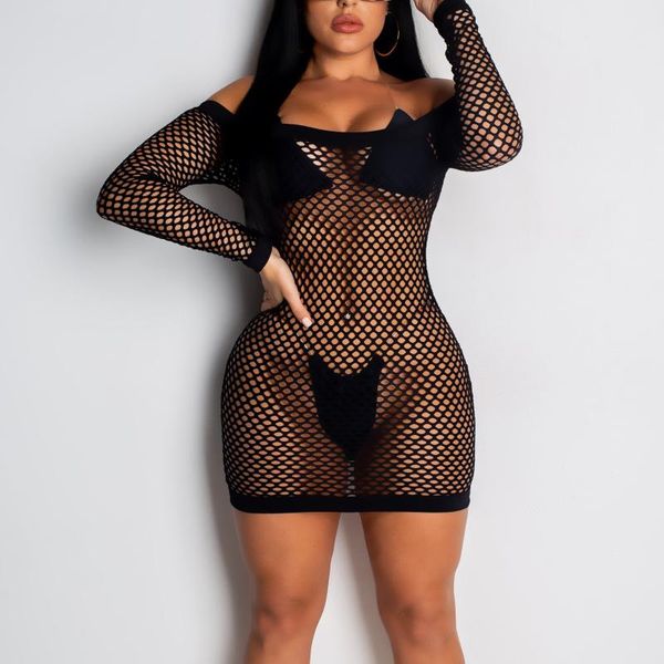 style summer hollow out bikini cover ups women solid color long sleeve off-shoulder beach dress for swimwear women's, White;black
style summer hollow out bikini cover ups women solid color long sleeve off-shoulder beach dress for swimwear women's, White;black