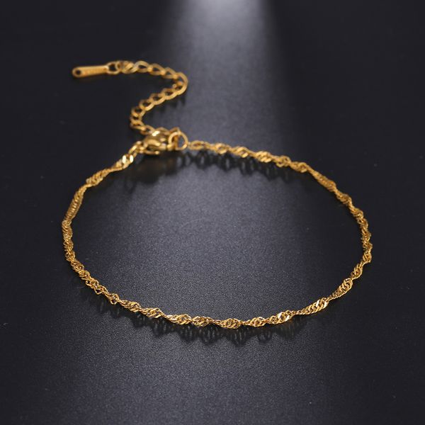 skyrim twist water wave chain bracelet stainless steel gold color bracelets fashion wrist jewelry gift for women girls, Black
skyrim twist water wave chain bracelet stainless steel gold color bracelets fashion wrist jewelry gift for women girls, Black