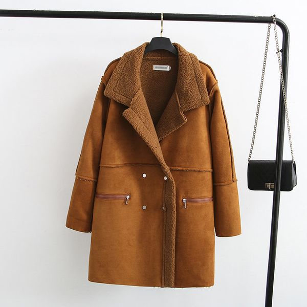 jacket winter woman shearling suede from leather jackets plus size loose medium long coat fake lambs wool 2xl-4xl lq600 iobw, Black;brown
jacket winter woman shearling suede from leather jackets plus size loose medium long coat fake lambs wool 2xl-4xl lq600 iobw, Black;brown