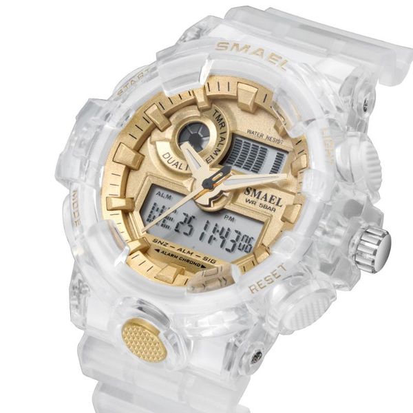 wristwatches 2021 fashion smael sport men waterproof brand digital watches quality plastic band dual display wristwatch relogio masculin, Slivery;brown
wristwatches 2021 fashion smael sport men waterproof brand digital watches quality plastic band dual display wristwatch relogio masculin, Slivery;brown