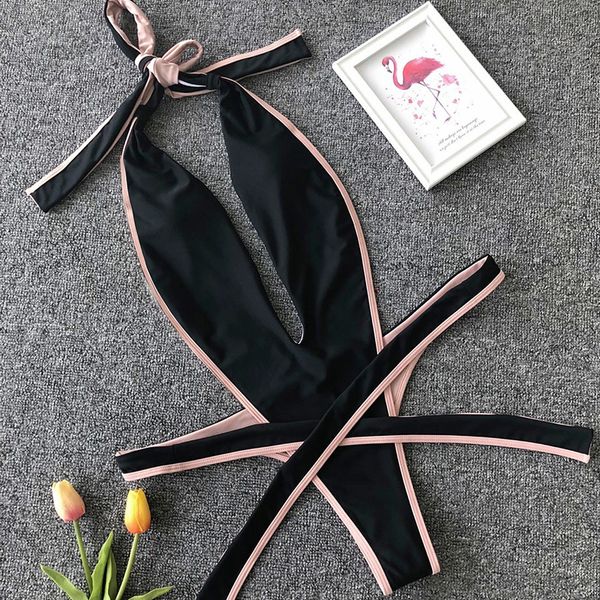 2021 deep v female halter swimwear one piece swimsuit women baless monokini high cut wrap around bathing suit swim bodysuitby
2021 deep v female halter swimwear one piece swimsuit women baless monokini high cut wrap around bathing suit swim bodysuitby