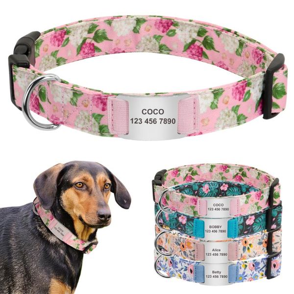 dog collars & leashes flower printed collar custom nylon puppy pet personalized pitbull pets acessorios for small medium large
dog collars & leashes flower printed collar custom nylon puppy pet personalized pitbull pets acessorios for small medium large