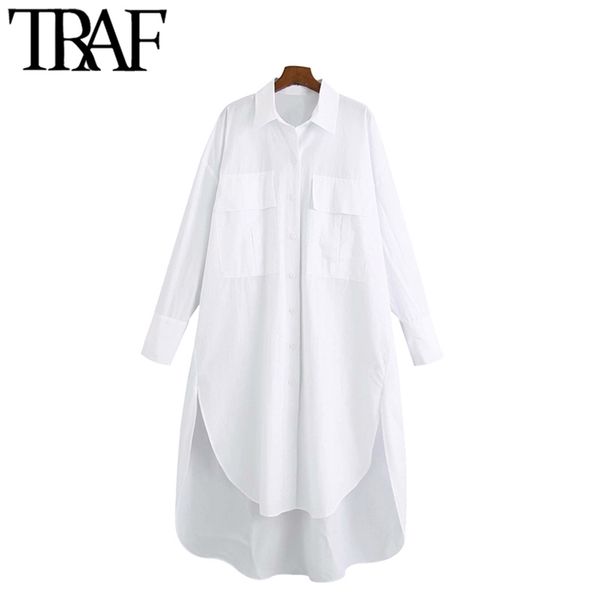 traf women fashion with pockets oversized irregular blouses vintage long sleeve side vents female shirts chic 210317, White
traf women fashion with pockets oversized irregular blouses vintage long sleeve side vents female shirts chic 210317, White