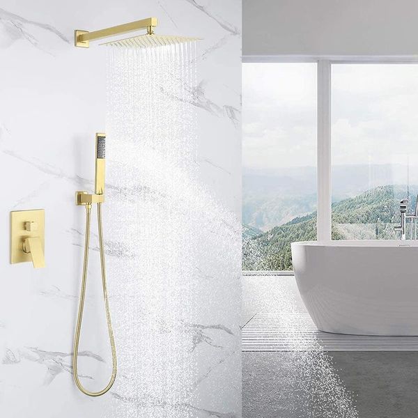 bathroom shower sets brushed golden in-wall rain set square bath faucet in three colors 8 10 12inches
bathroom shower sets brushed golden in-wall rain set square bath faucet in three colors 8 10 12inches