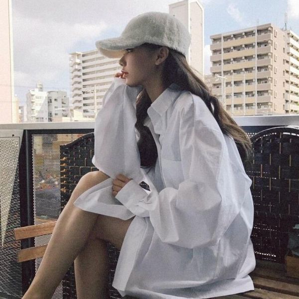 women's t-shirt oversized blouse long sleeve shirt women harajuku vintage plus size office lady kawaii korean tshirt summer top, White
women's t-shirt oversized blouse long sleeve shirt women harajuku vintage plus size office lady kawaii korean tshirt summer top, White