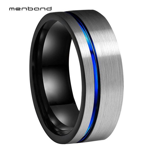 wedding rings black blue tungsten band for men women flat offset groove brush finish 8mm ring box available, Slivery;golden
wedding rings black blue tungsten band for men women flat offset groove brush finish 8mm ring box available, Slivery;golden